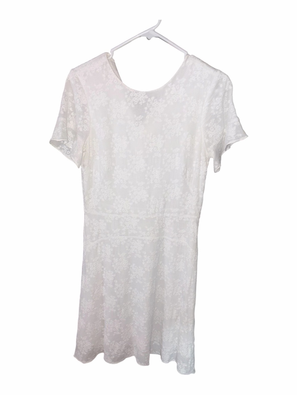 Michael Kors White Floral Lace A-Line Dress